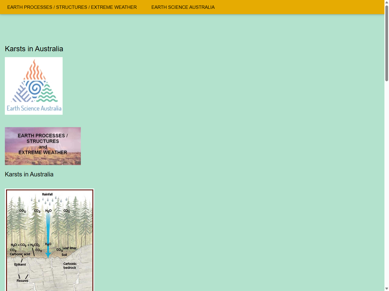 Preview of KARST - Earth Science Australia, accessed July 26, 2025,