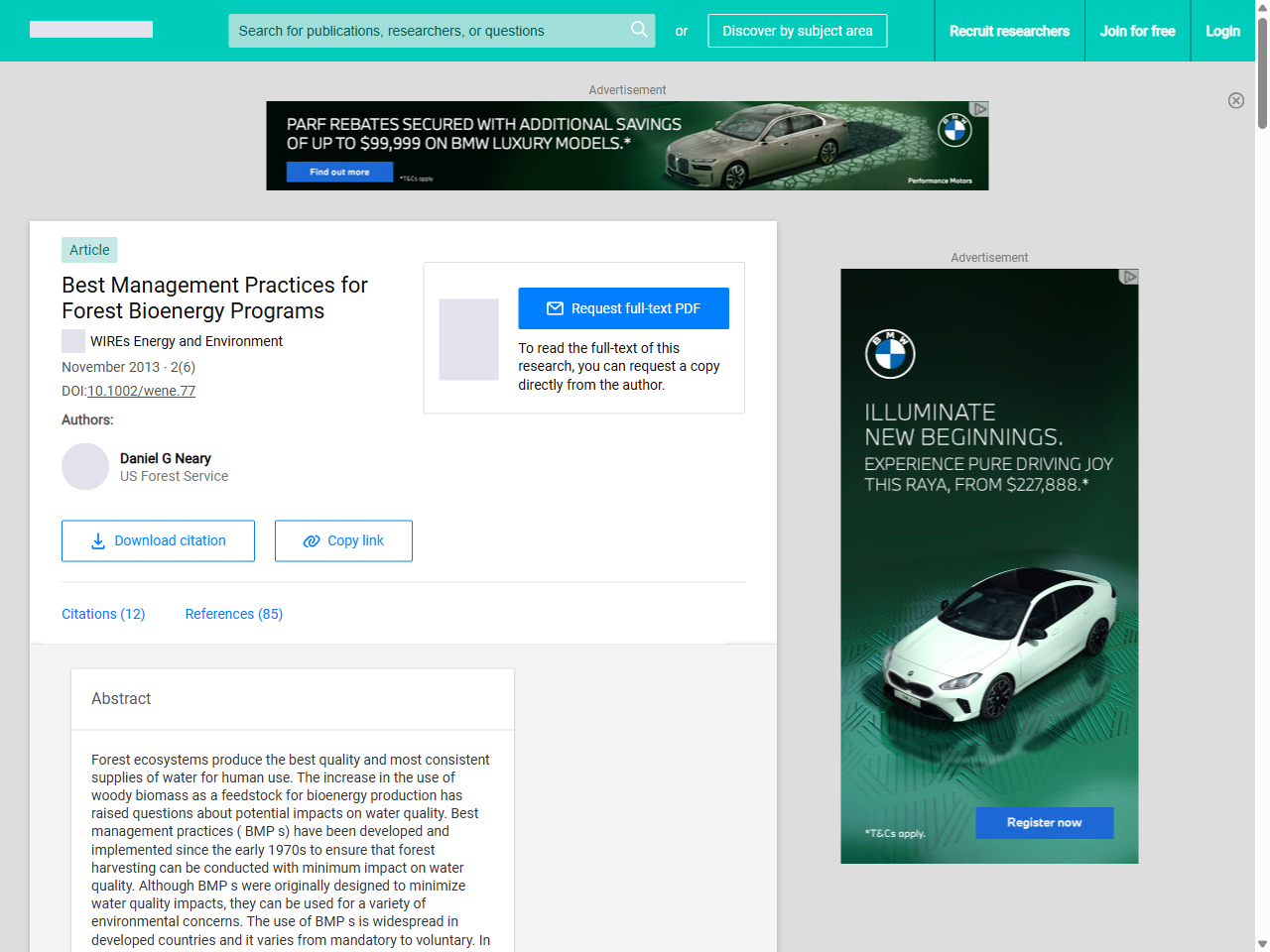 Preview of Best Management Practices for Forest Bioenergy Programs | Request PDF - ResearchGate