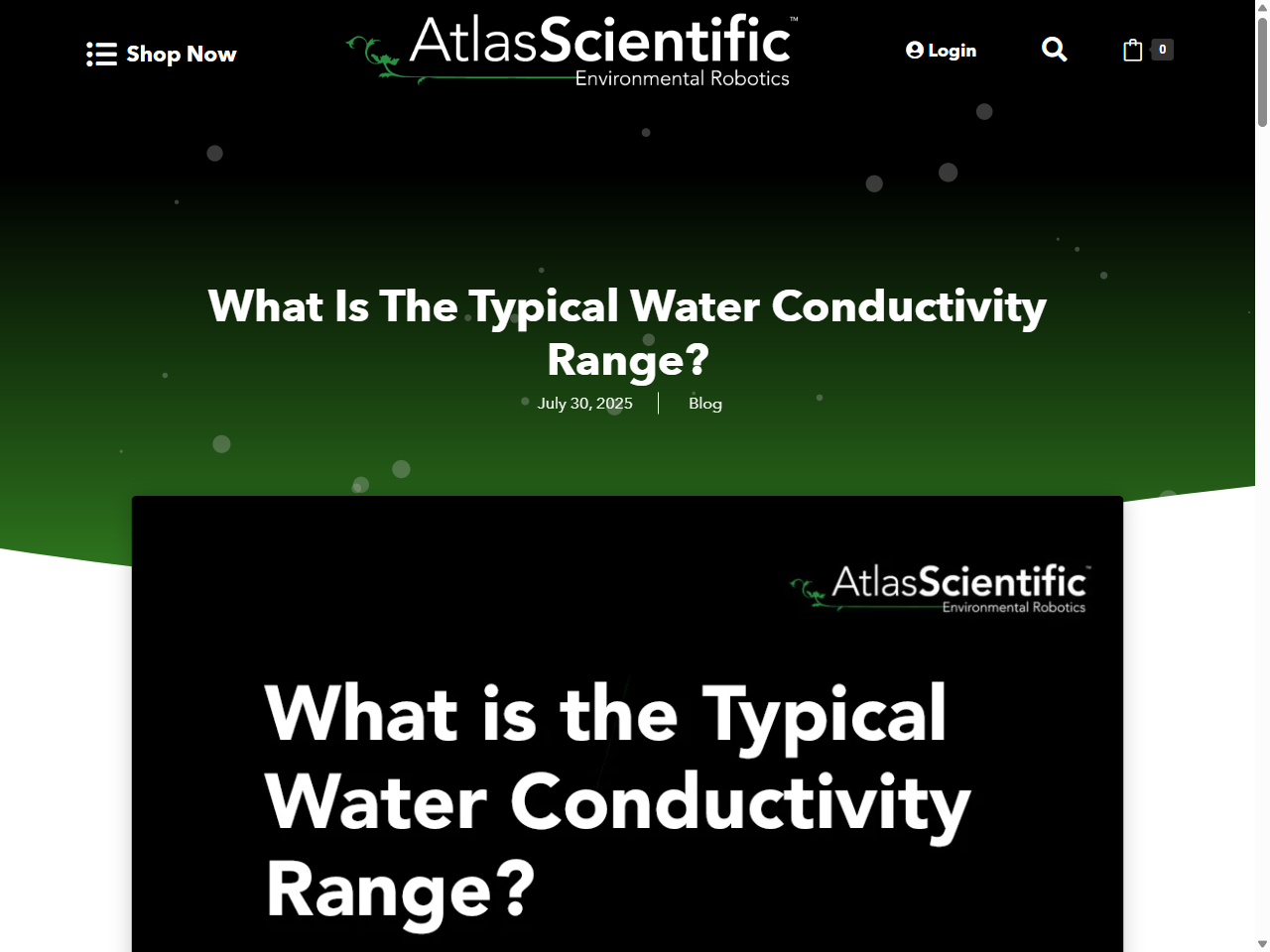 Preview of What Is The Typical Water Conductivity Range? - Atlas Scientific, accessed August 4, 2025,