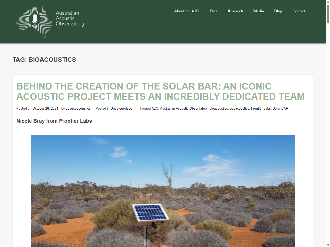 Preview of bioacoustics – Australian Acoustic Observatory | A2O, accessed July 18, 2025