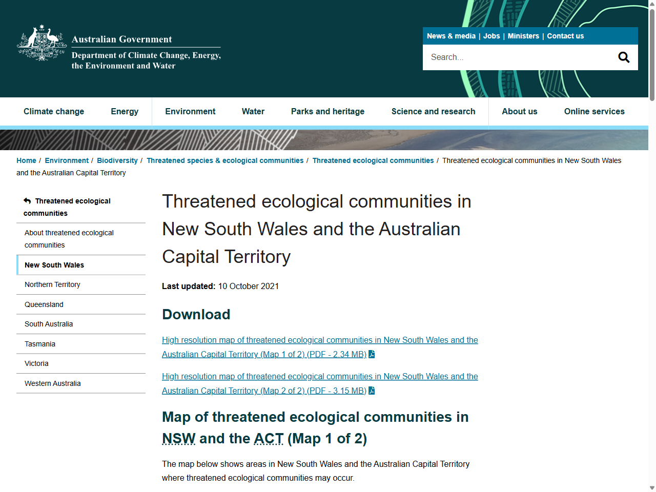 Preview of Threatened ecological communities in New South Wales and the Australian Capital Territory, accessed August 10, 2025