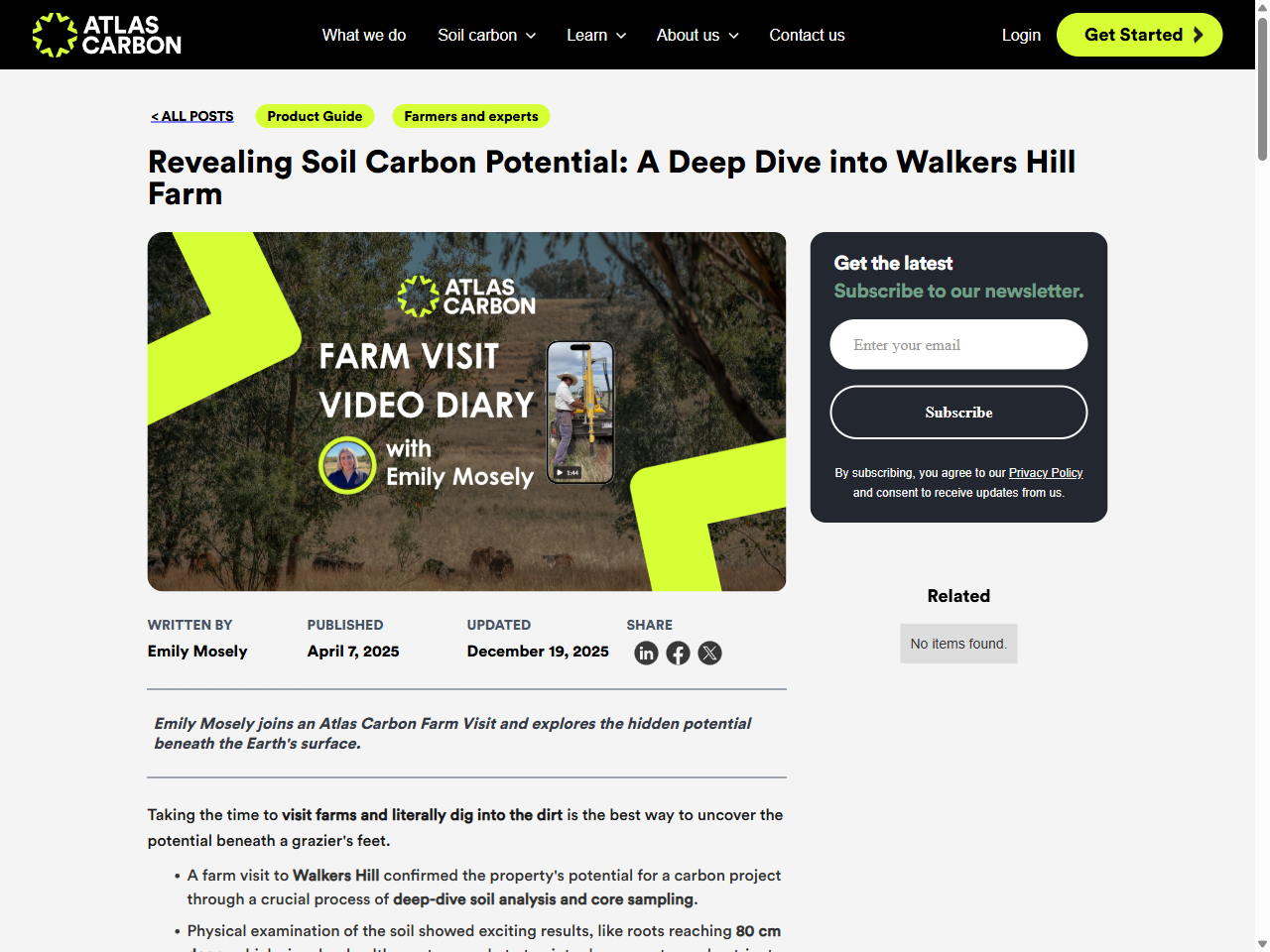 Preview of Farm Visit Video Diary: Exploring Soil Carbon Potential at Walkers Hill, accessed on June 5, 2025