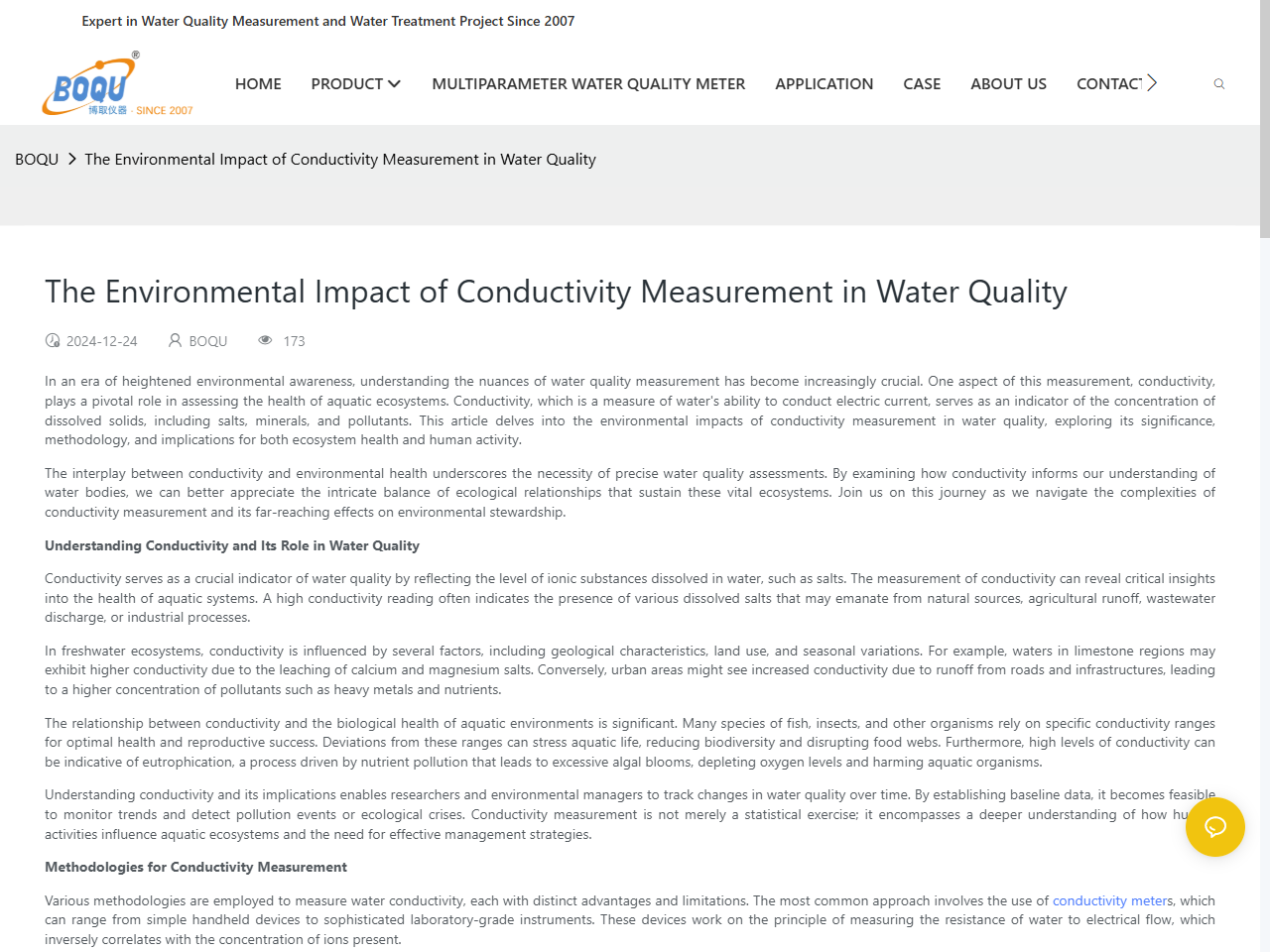 Preview of The Environmental Impact of Conductivity Measurement in Water Quality - BOQU Instrument, accessed August 4, 2025,