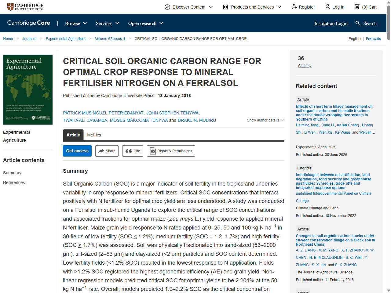 Preview of Addressing the rundown of nitrogen and soil organic carbon - GRDC, accessed July 25, 2025,