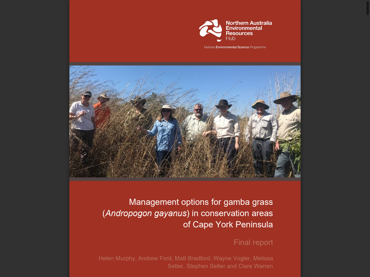 Preview of Gamba grass Risk Assessment - Department of Primary Industries, Queensland, accessed July 23, 2025