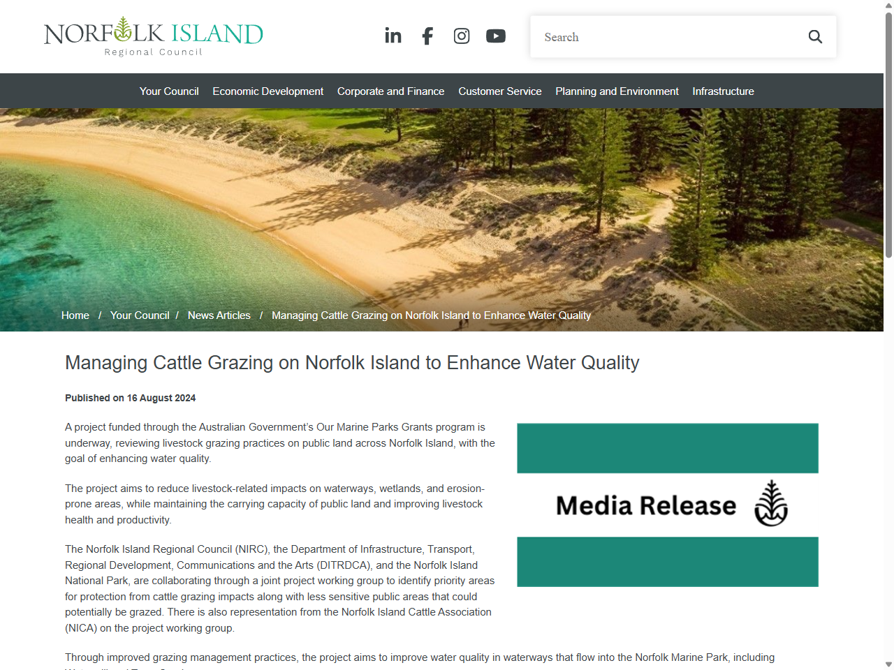 Preview of Managing cattle grazing on Norfolk Island tos enhance water quality - Agronomist visit