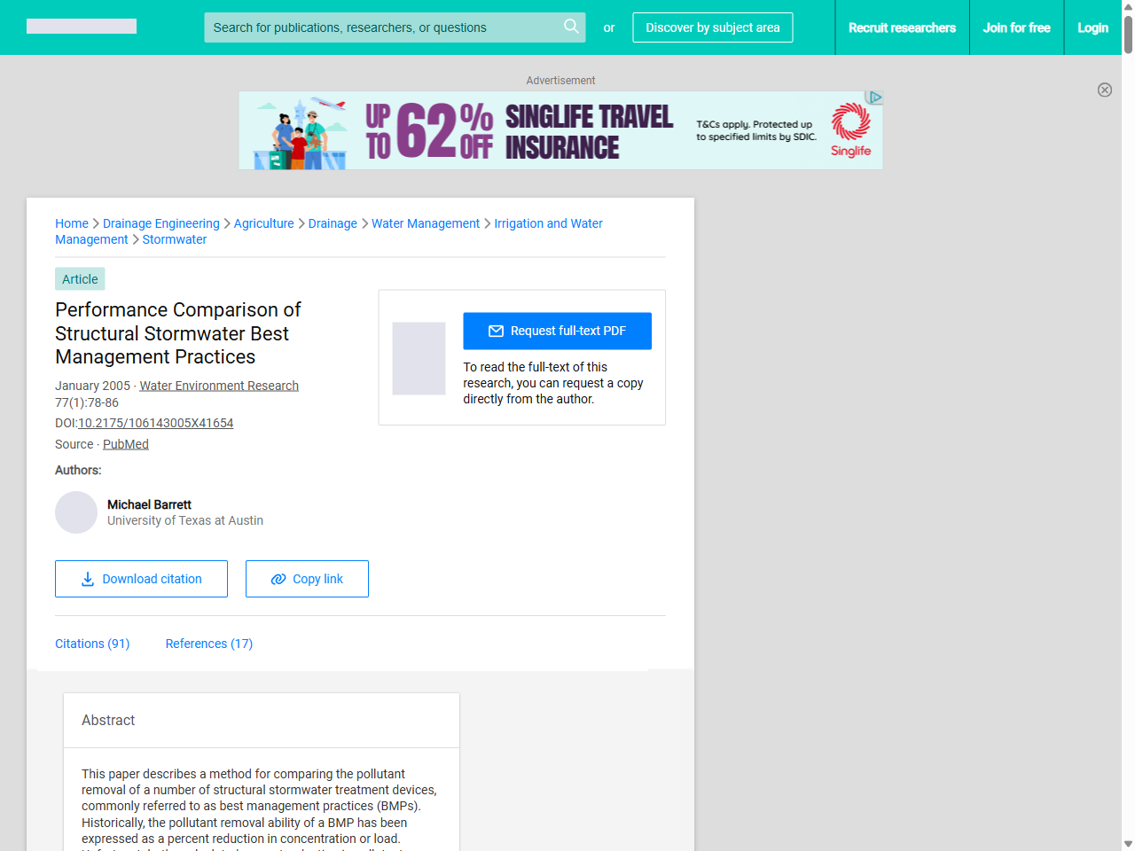 Preview of Performance Comparison of Structural Stormwater Best Management Practices | Request PDF - ResearchGate, accessed July 16, 2025,