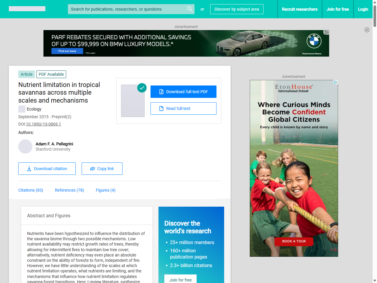 Preview of Nutrient limitation in tropical savannas across multiple scales and mechanisms, accessed July 24, 2025,