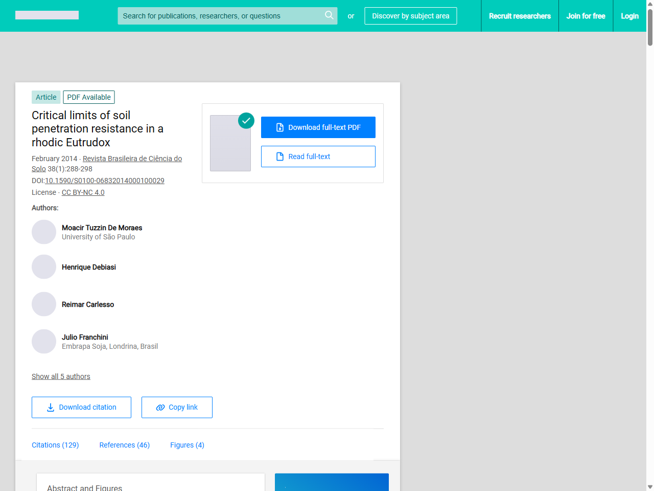 Preview of (PDF) How the Soil Resistance to Penetration Affects the Development of Agricultural Crops? - ResearchGate