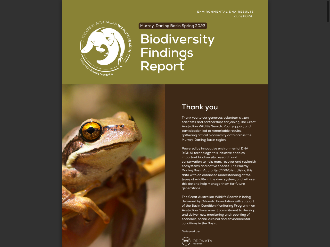 Preview of The Great Australian Wildlife Search: Large-scale biodiversity assessments using eDNA metabarcoding and citizen scientists., accessed July 20, 2025, 
