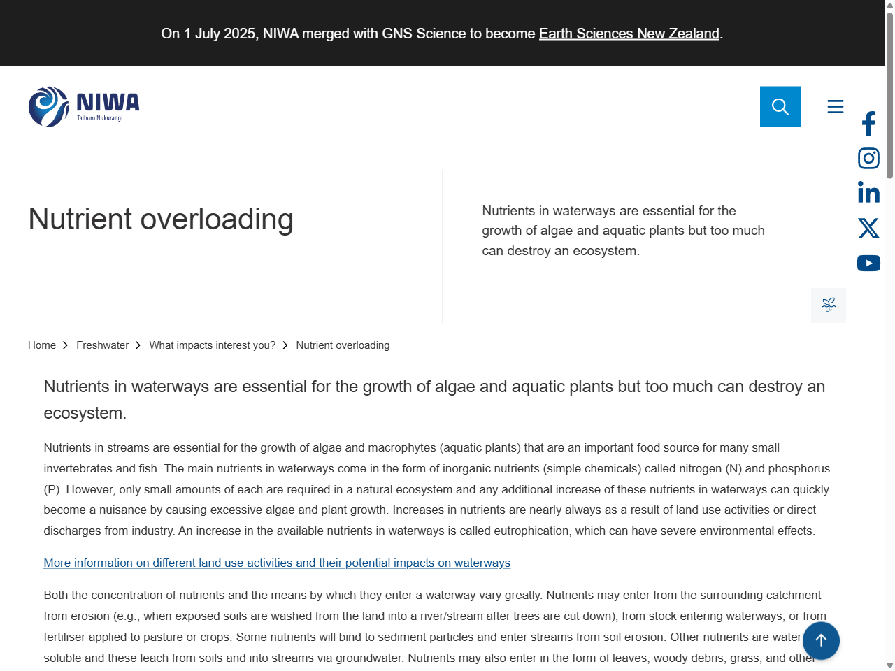 Preview of Nutrient overloading | Earth Sciences New Zealand - NIWA, accessed August 17, 2025, 