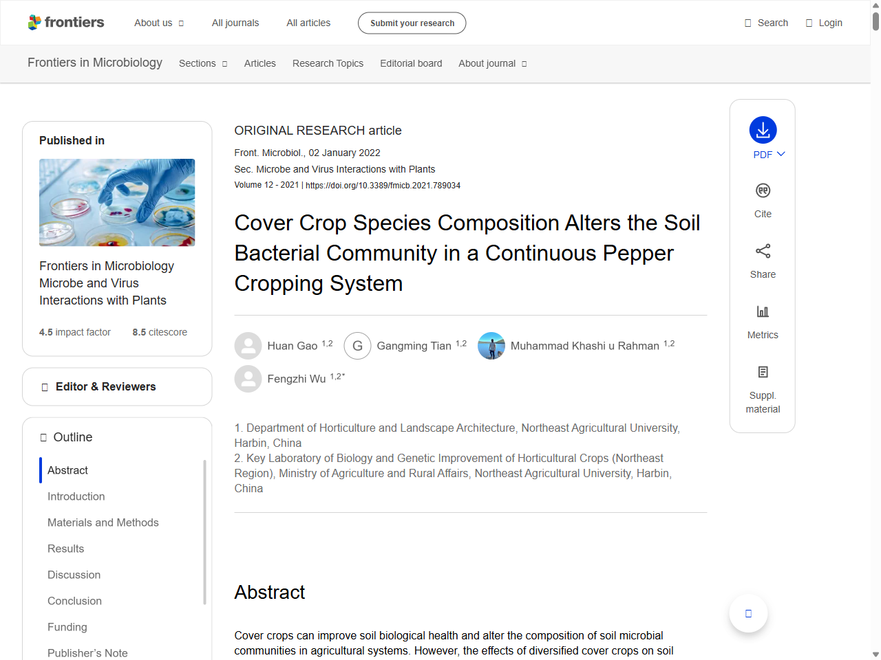 Preview of Regenerative agriculture augments bacterial community structure for a healthier soil and agriculture - Frontiers, accessed July 27, 2025, 