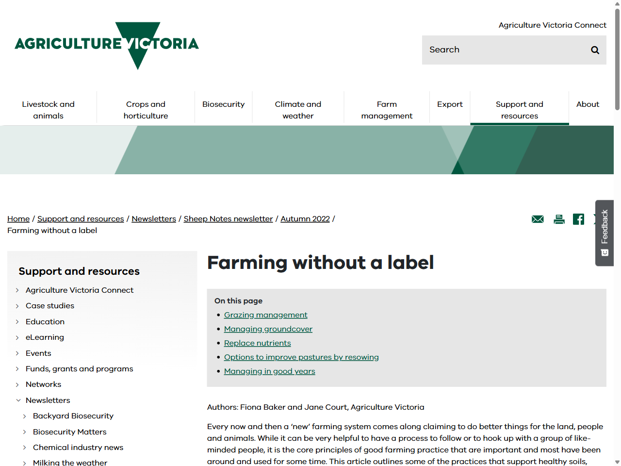 Preview of Farming without a label | Autumn 2022 | Sheep Notes newsletter ..., accessed August 6, 2025,