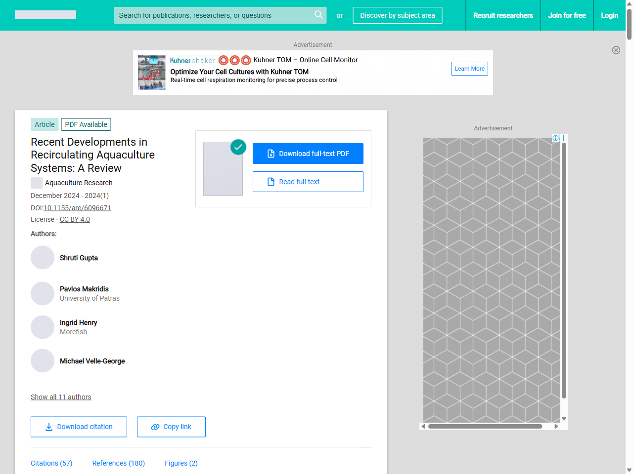 Preview of Recent Developments in Recirculating Aquaculture Systems: A Review - ResearchGate, accessed July 25, 2025,