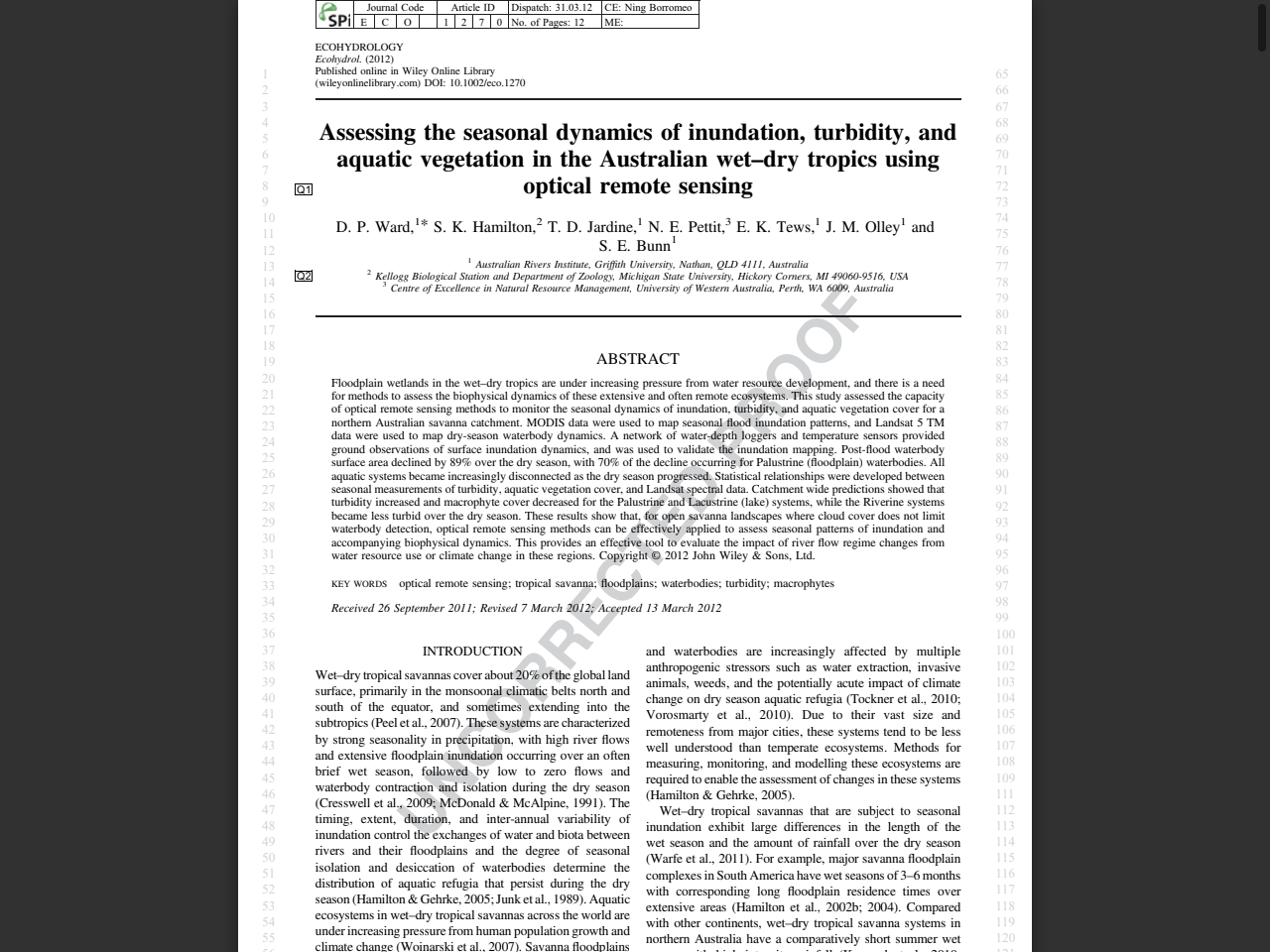 Preview of Assessing the seasonal dynamics of inundation, turbidity, and aquatic vegetation in the Australian wet–dry tropics using optic, accessed May 11, 2025,