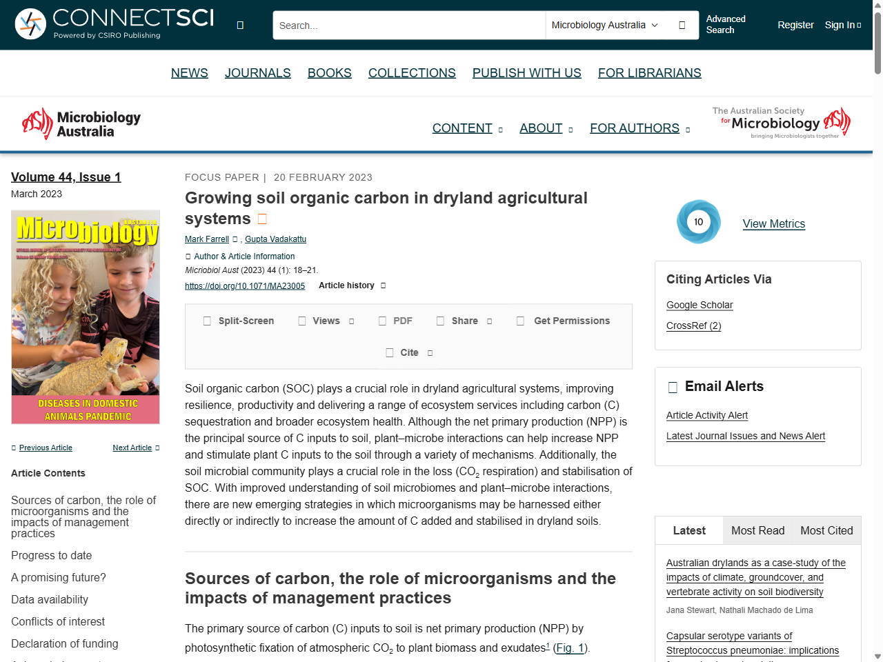Preview of Growing soil organic carbon in dryland agricultural systems - CSIRO Publishing, accessed July 6, 2025, 