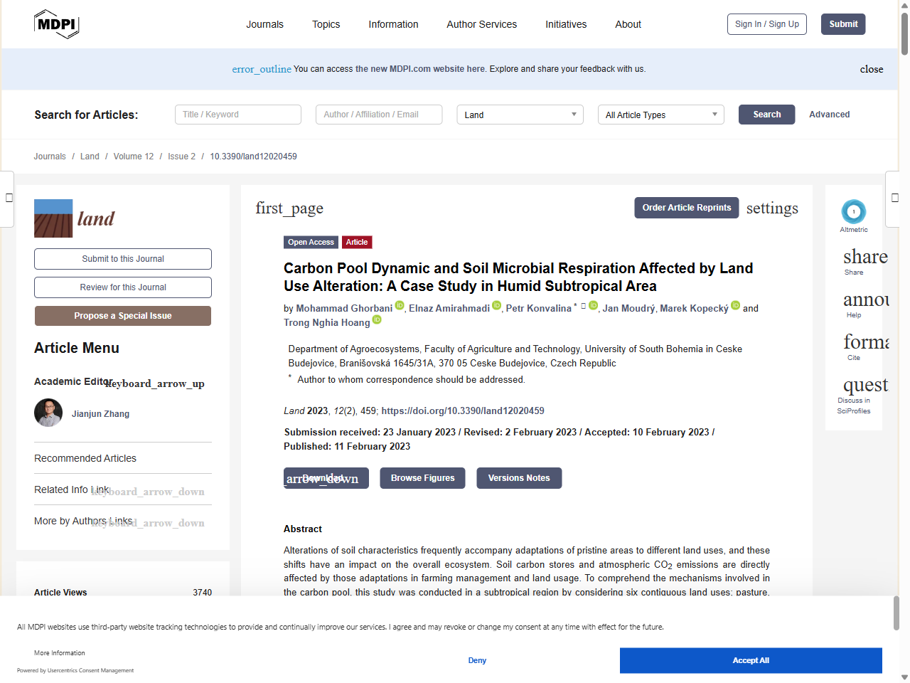 Preview of Carbon Pool Dynamic and Soil Microbial Respiration Affected by ...