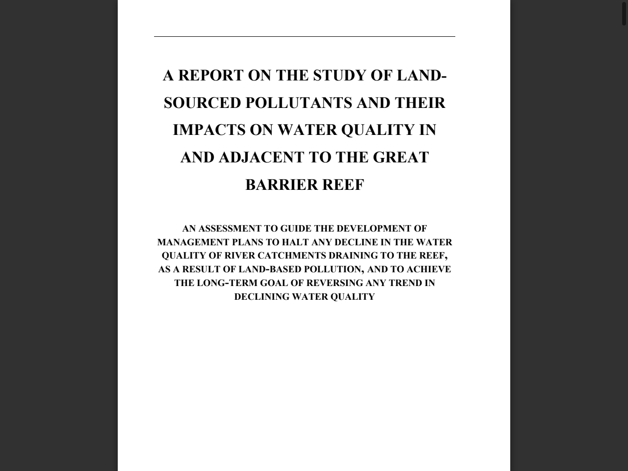 Preview of sourced pollutants and their impacts on water quality in and adjacent to the great barrier reef, accessed July 20, 2025, 