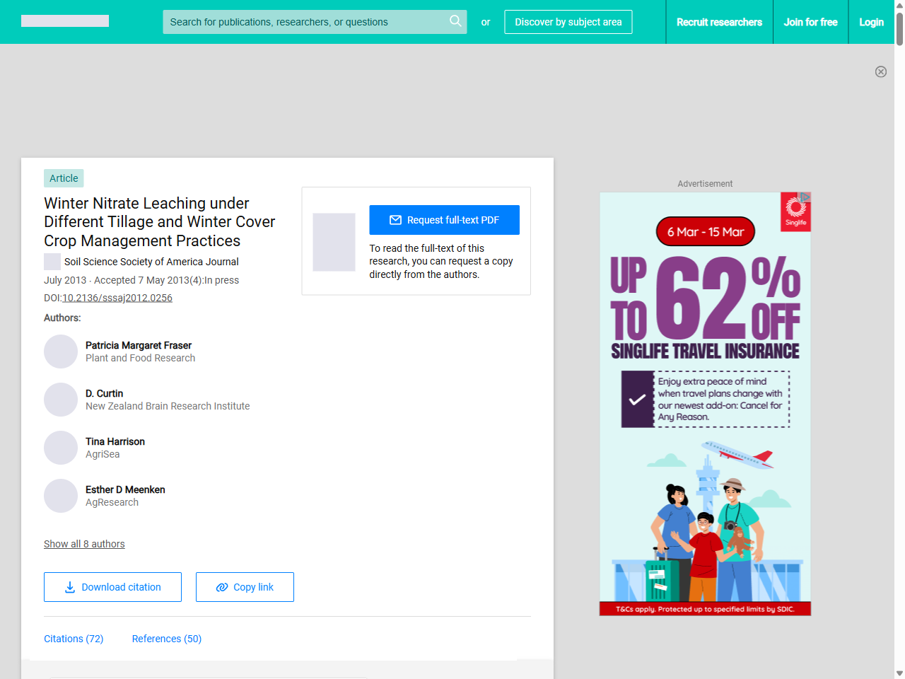 Preview of Winter Nitrate Leaching under Different Tillage and Winter Cover Crop Management Practices | Request PDF - ResearchGate, accessed August 5, 2025