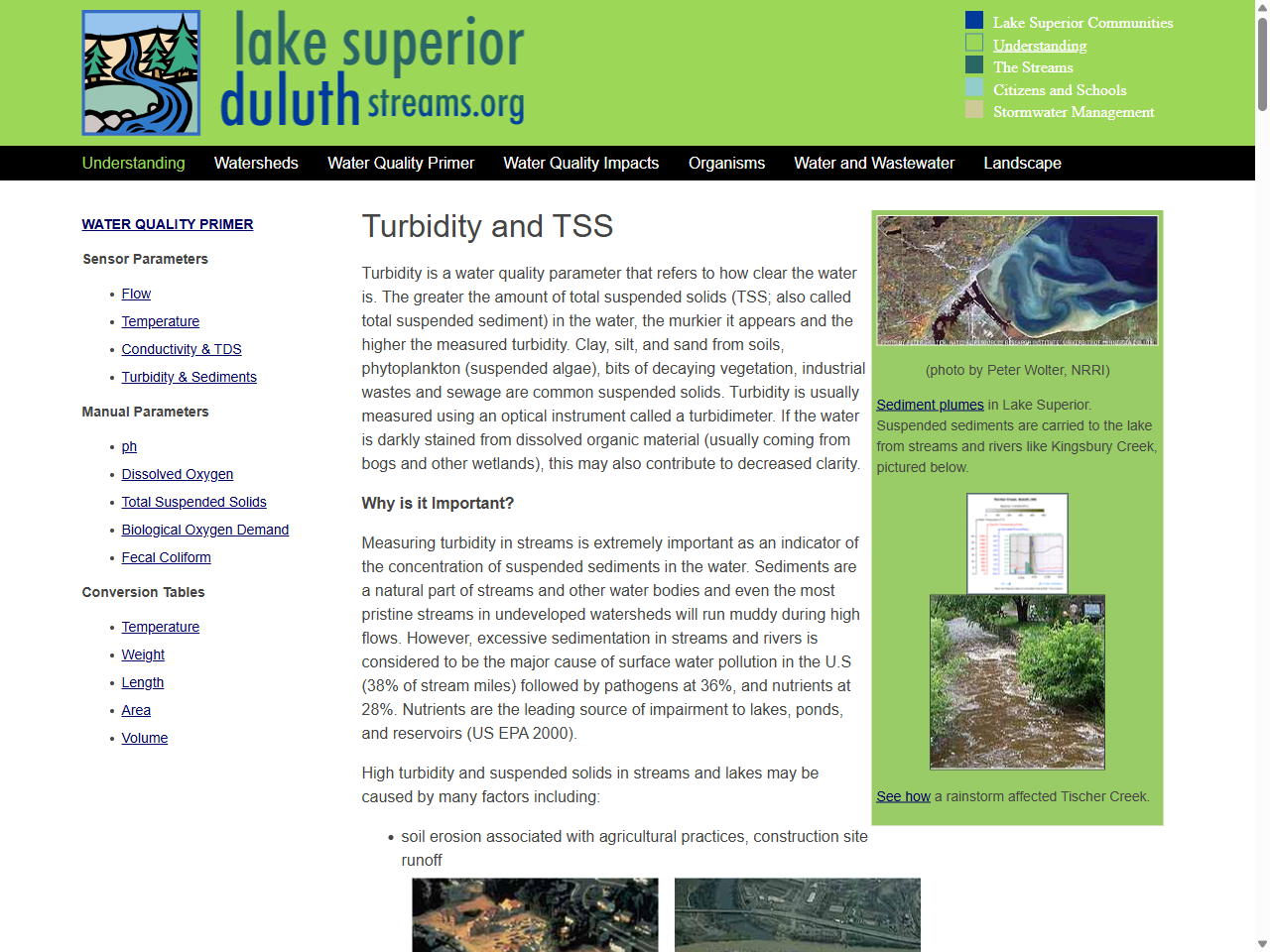 Preview of Turbidity & TSS - LakeSuperiorStreams, accessed August 11, 2025, 