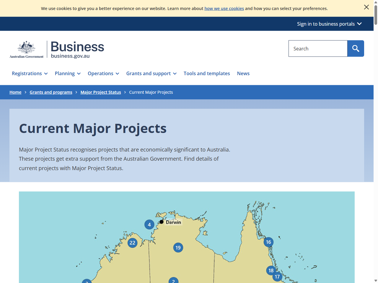 Preview of Current Major Projects | business.gov.au, accessed July 13, 2025,