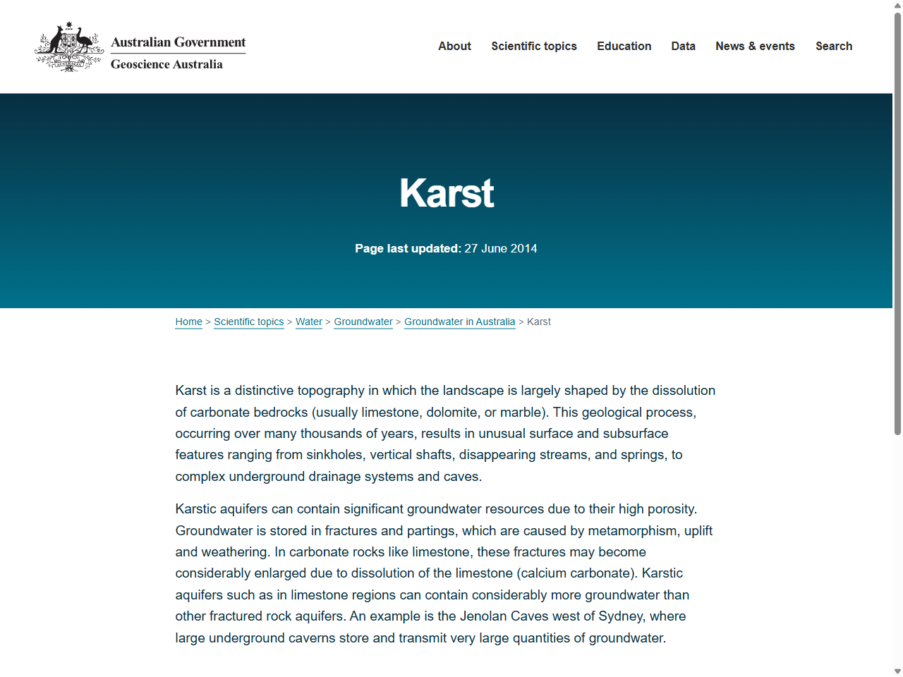 Preview of Karst | Geoscience Australia, accessed July 26, 2025,