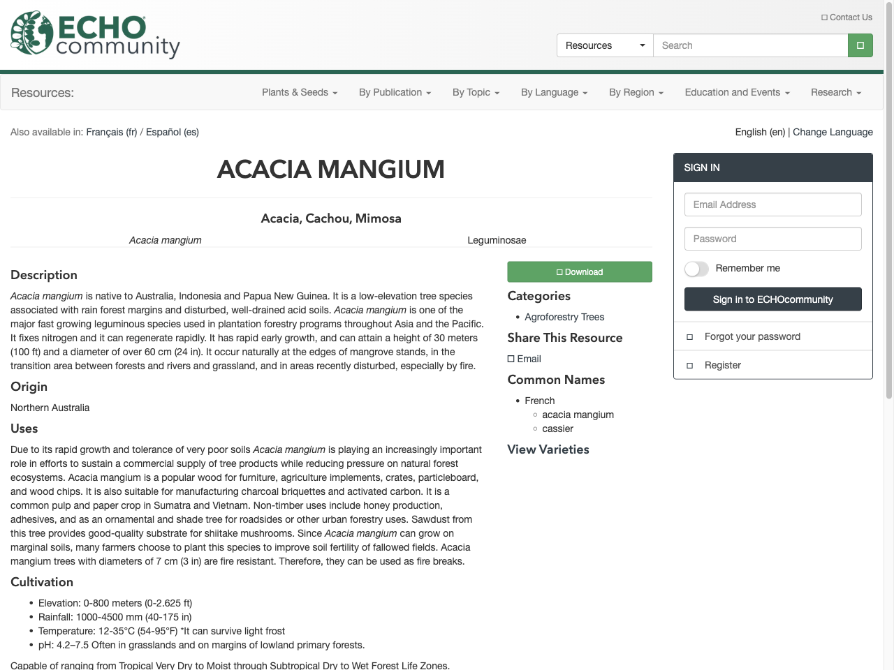 Preview of Acacia mangium | ECHOcommunity.org, accessed August 1, 2025, 