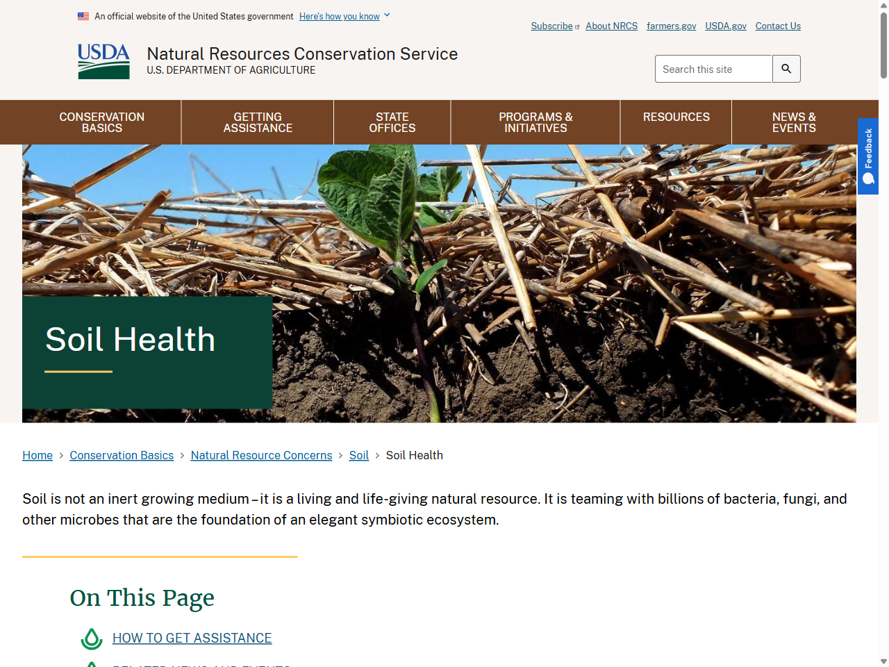 Preview of Soil Health | Natural Resources Conservation Service - USDA, accessed May 13, 2025, 