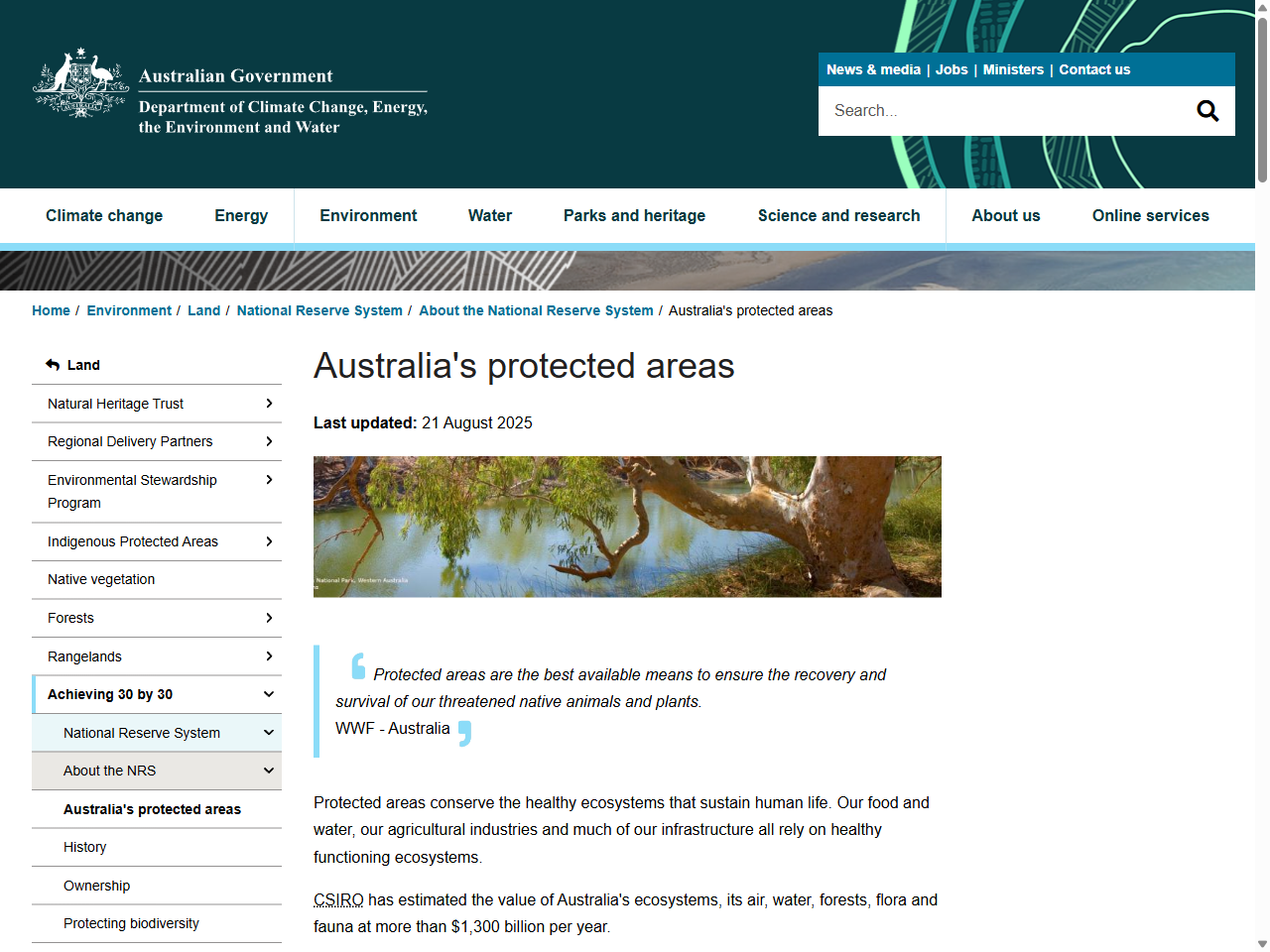 Preview of Australia's protected areas - DCCEEW, accessed August 4, 2025,