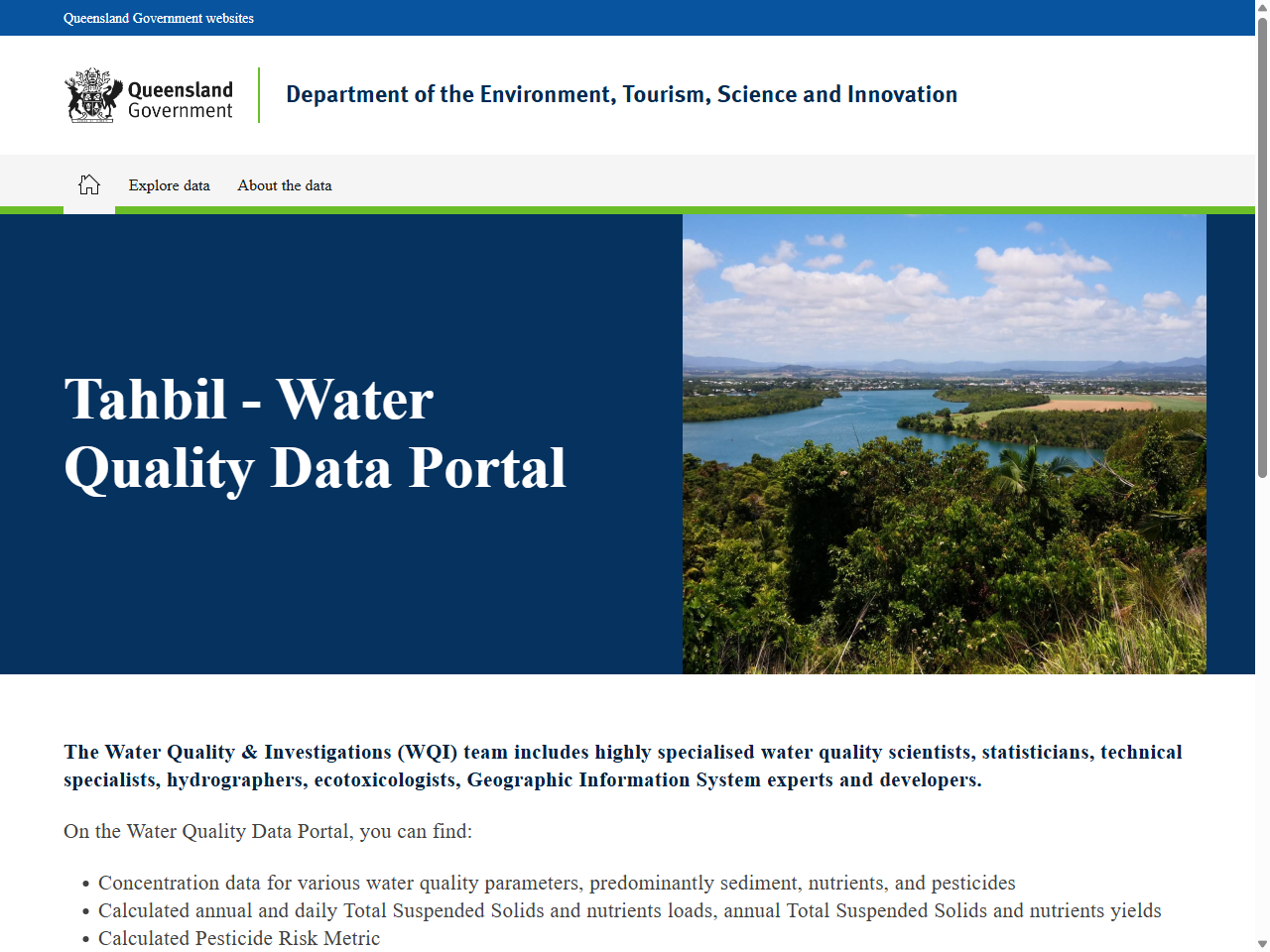 Preview of Tahbil - Water Quality Data Portal, accessed August 3, 2025,