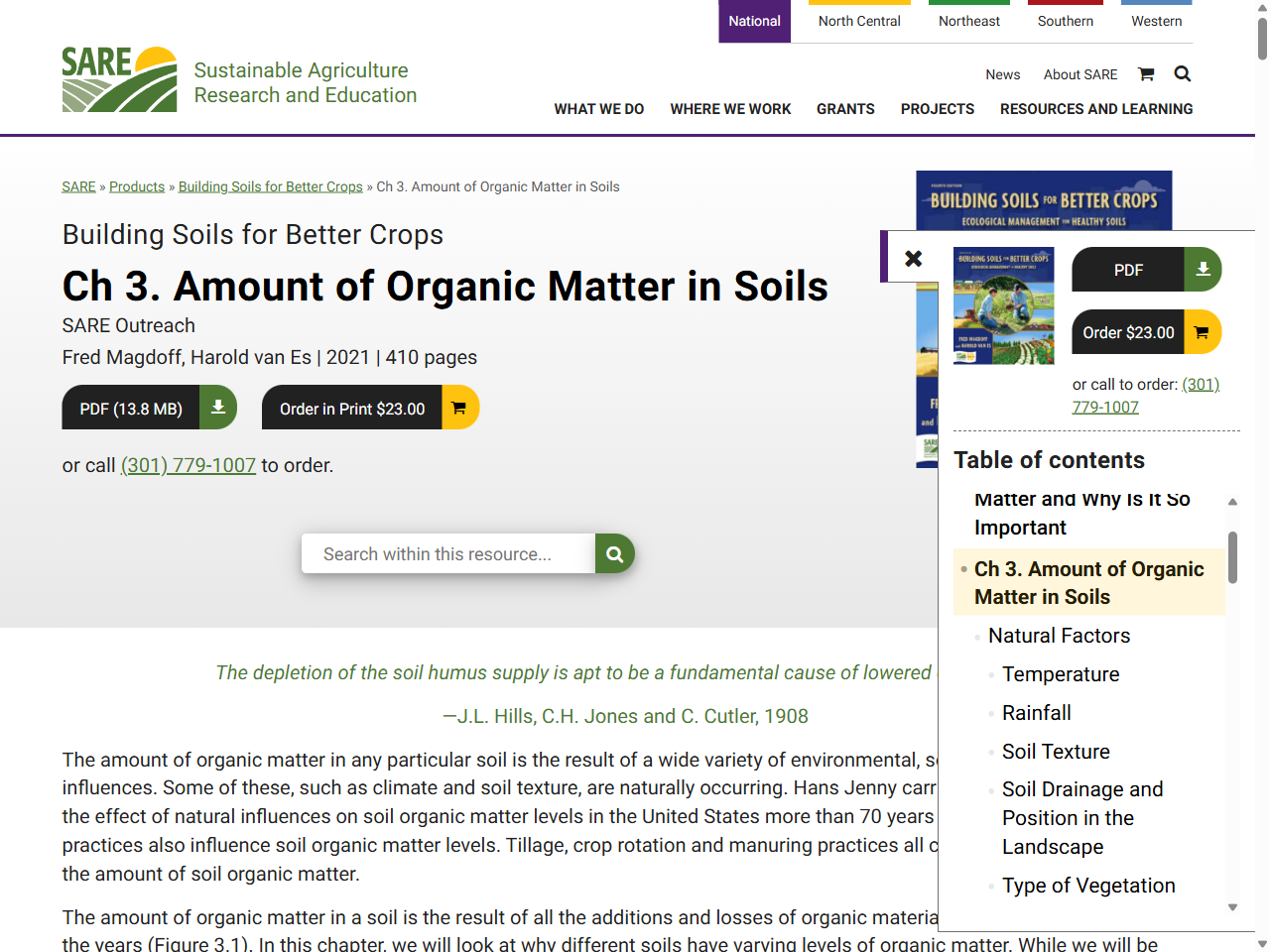 Preview of Ch 3. Amount of Organic Matter in Soils - SARE, accessed July 8, 2025, 