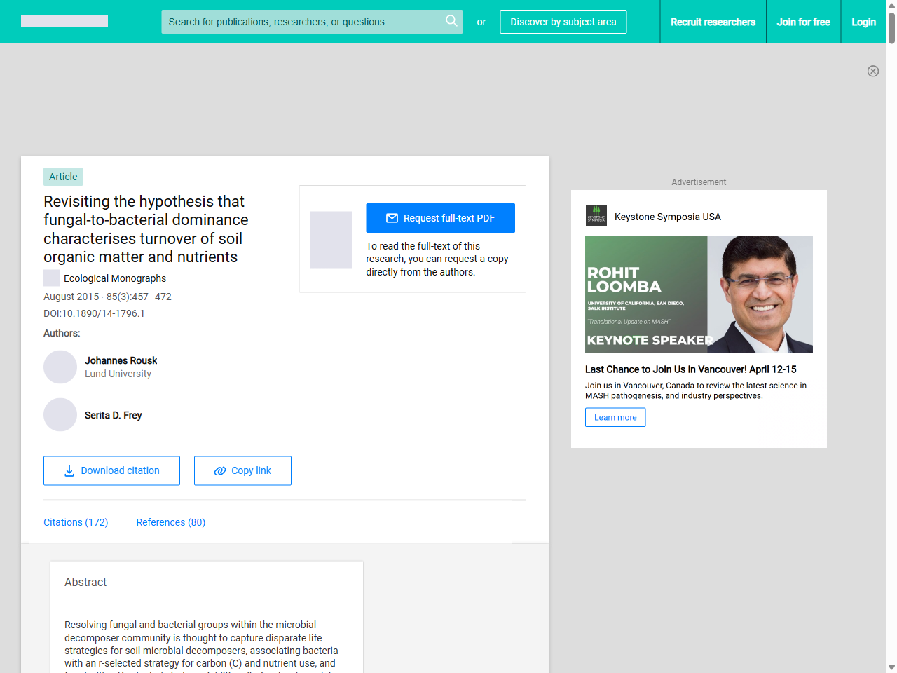 Preview of Soil Fungal:Bacterial Ratios Are Linked to Altered Carbon Cycling - Frontiers, accessed July 20, 2025, 