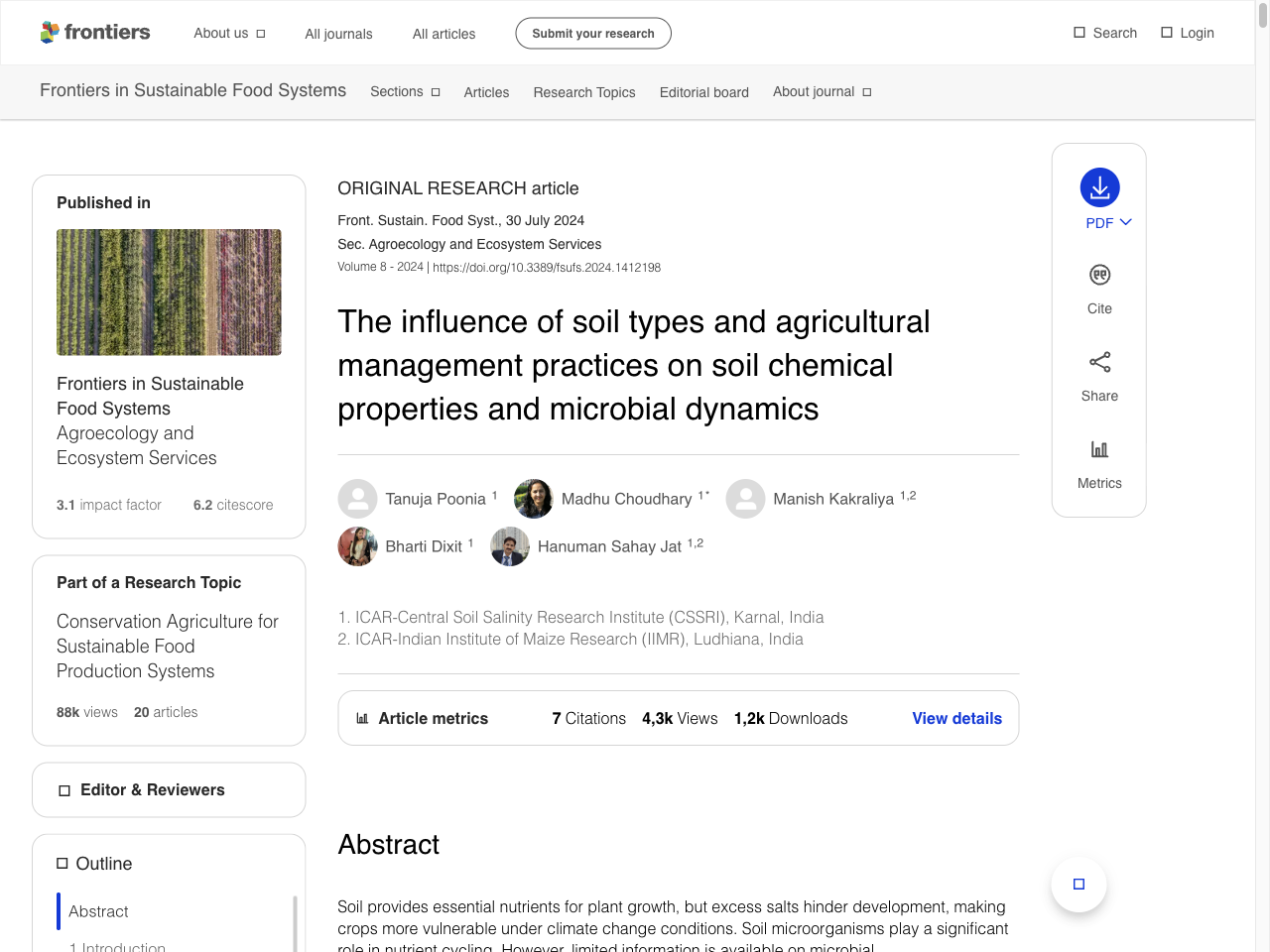Preview of The influence of soil types and agricultural management practices on soil chemical properties and microbial dynamics - Frontiers, accessed August 5, 2025,