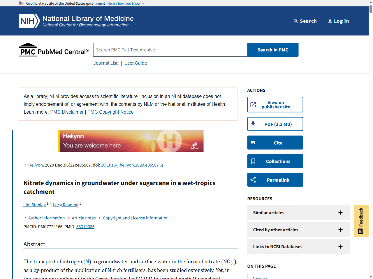 Preview of Nitrate dynamics in groundwater under sugarcane in a wet-tropics catchment - PMC, accessed July 18, 2025