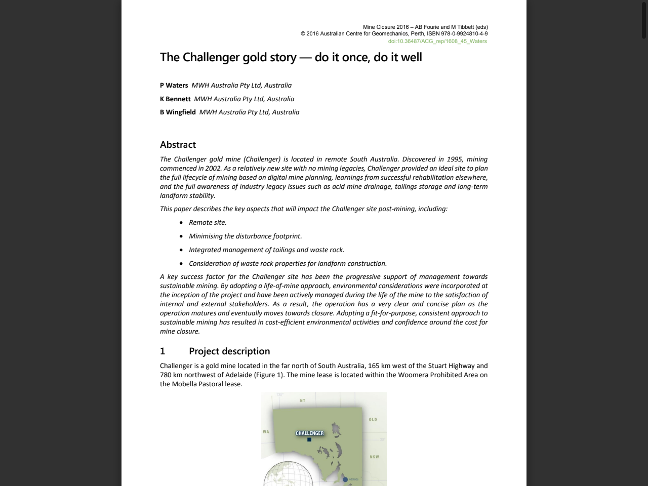 Preview of The Challenger gold story — do it once, do it well, accessed July 13, 2025,