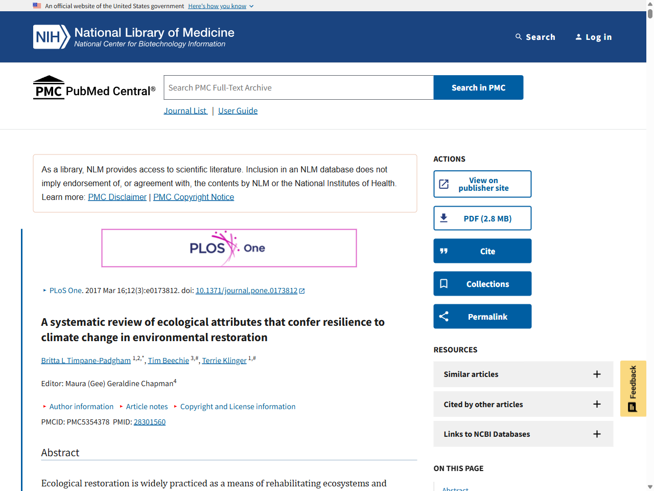Preview of Operationalizing Ecological Resilience Concepts for Managing Species and Ecosystems at Risk - Frontiers, accessed July 20, 2025, 