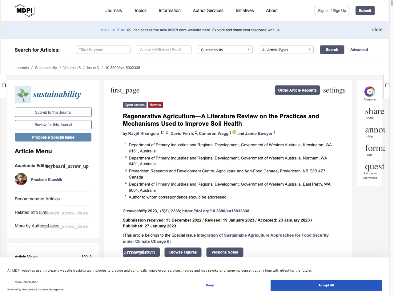 Preview of Regenerative Agriculture—A Literature Review on the Practices and Mechanisms Used to Improve Soil Health - MDPI, accessed August 5, 2025, 