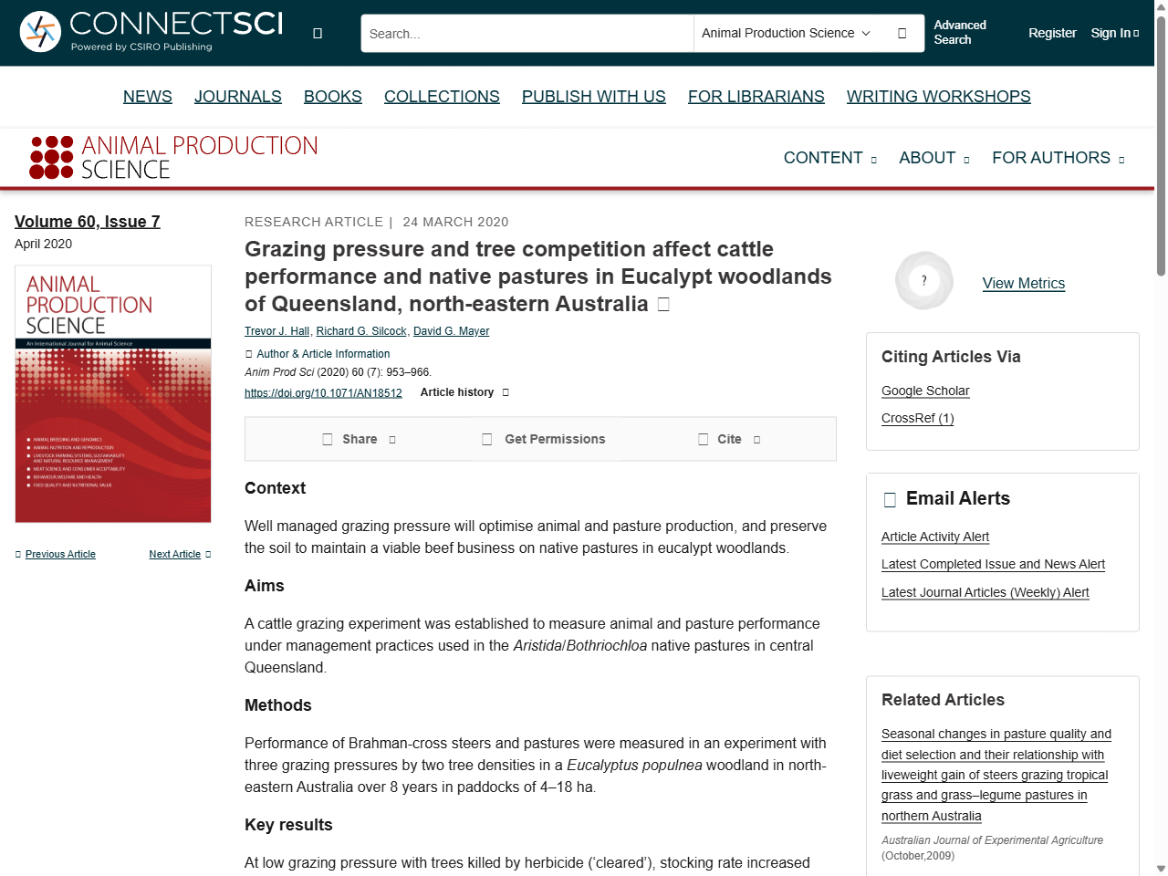 Preview of Grazing pressure and tree competition affect ... - CSIRO Publishing