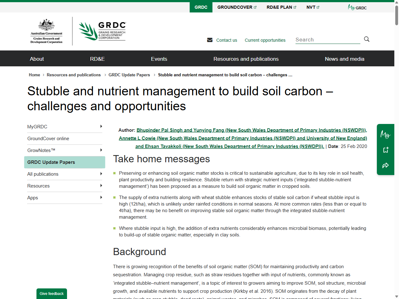Preview of Stubble and nutrient management to build soil carbon – challenges ...