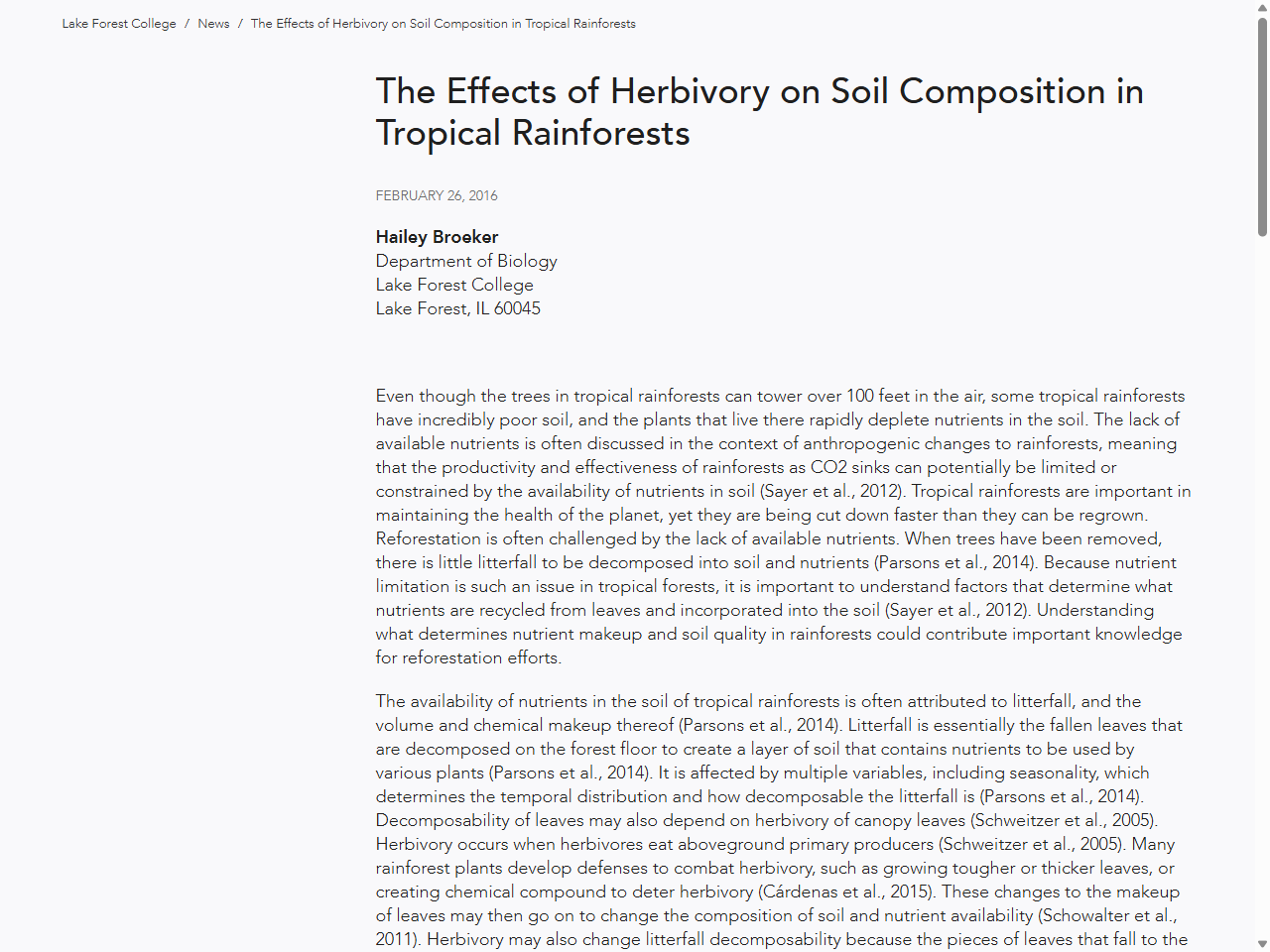 Preview of Soils and Nutrient Cycling - The Tropical Rainforest, accessed July 22, 2025