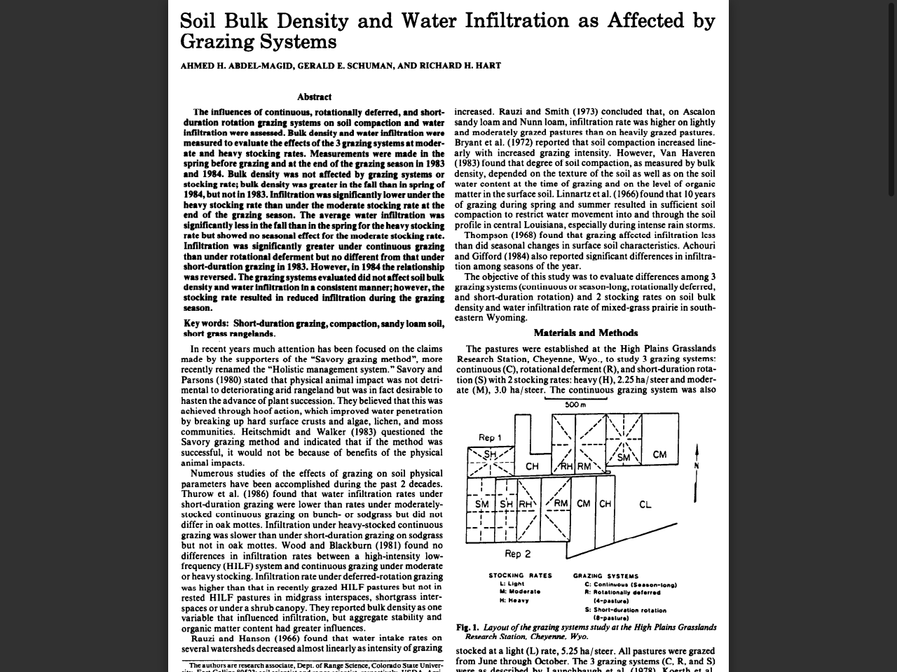 Preview of Soil Bulk Density and Water Infiltration as Affected by Grazing Systems - USDA ARS, accessed July 10, 2025,
