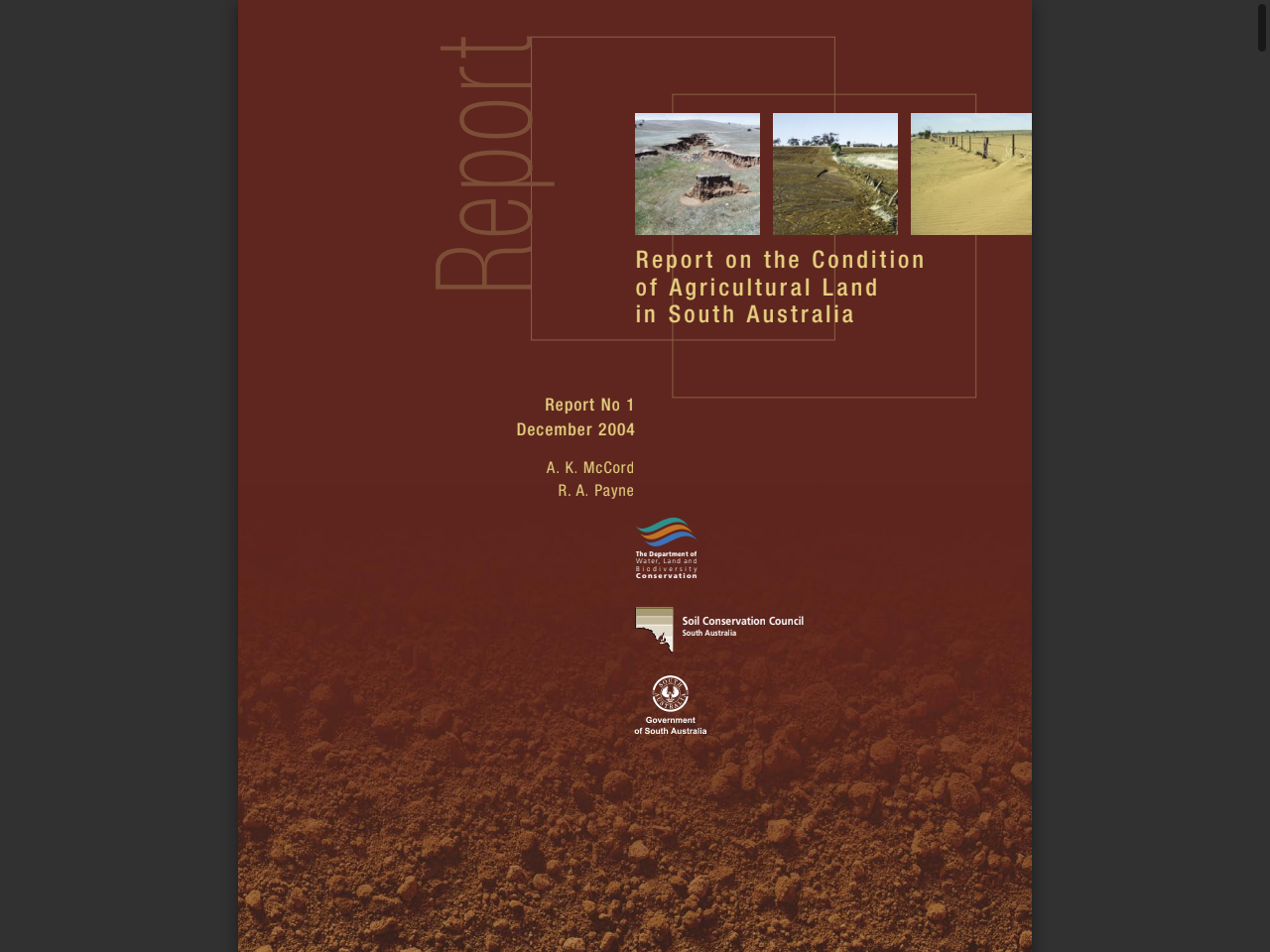 Preview of Report on the Condition of Agricultural Land in South Australia - Department for Environment and Water