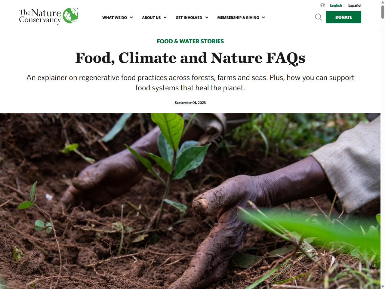 Preview of Food, Climate & Regenerative Farming FAQ - The Nature Conservancy, accessed May 11, 2025,