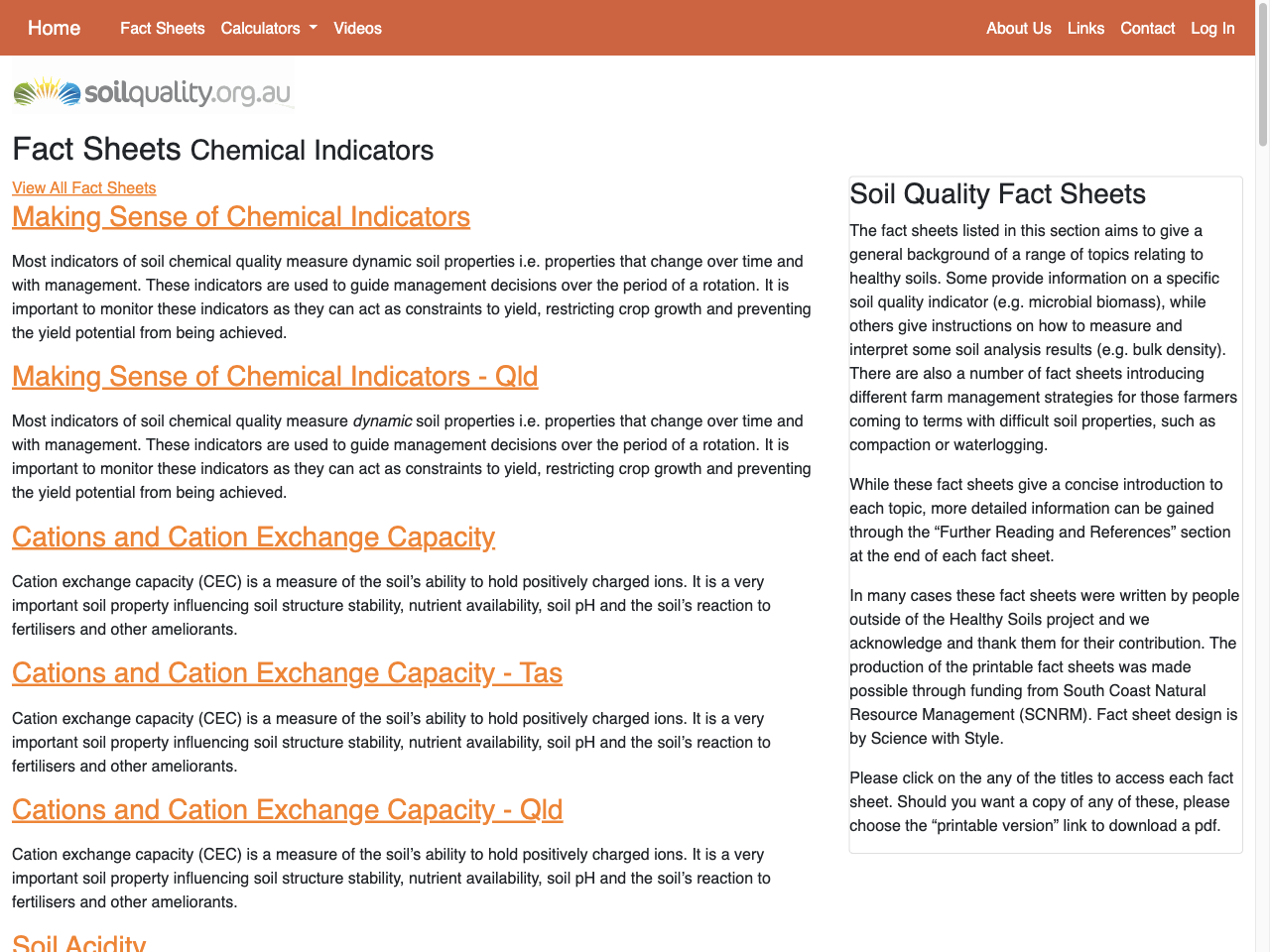 Preview of Fact Sheets Chemical Indicators - Soil Quality, accessed August 5, 2025,