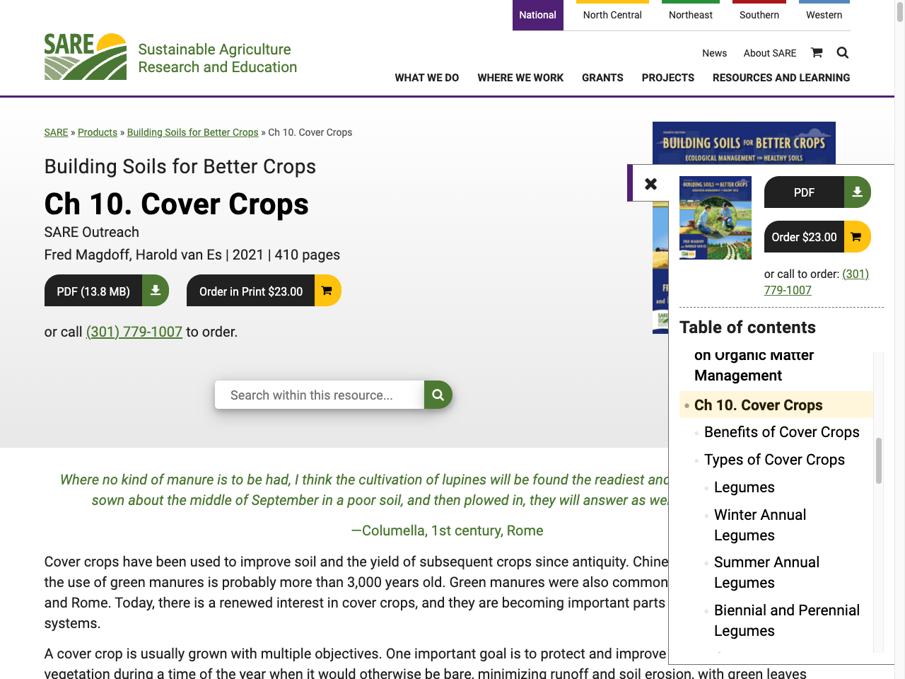 Preview of Ch 10. Cover Crops - SARE, accessed July 18, 2025, 