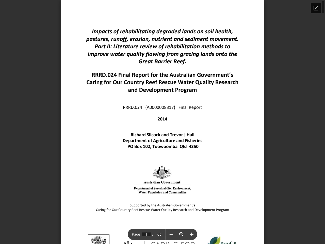 Preview of Impacts of rehabilitating degraded lands on soil health, pastures, runoff, erosion, nutrient and sediment movement. Part II - FutureBeef, accessed July 30, 2025,