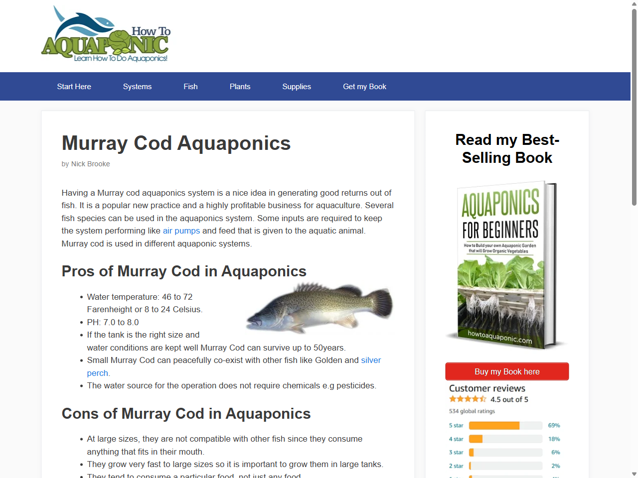 Preview of Murray Cod Aquaponics - HowtoAquaponic, accessed July 20, 2025,