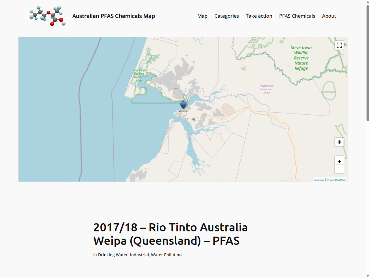 Preview of 2017/18 - Rio Tinto Australia Weipa (Queensland) - PFAS, accessed August 2, 2025,