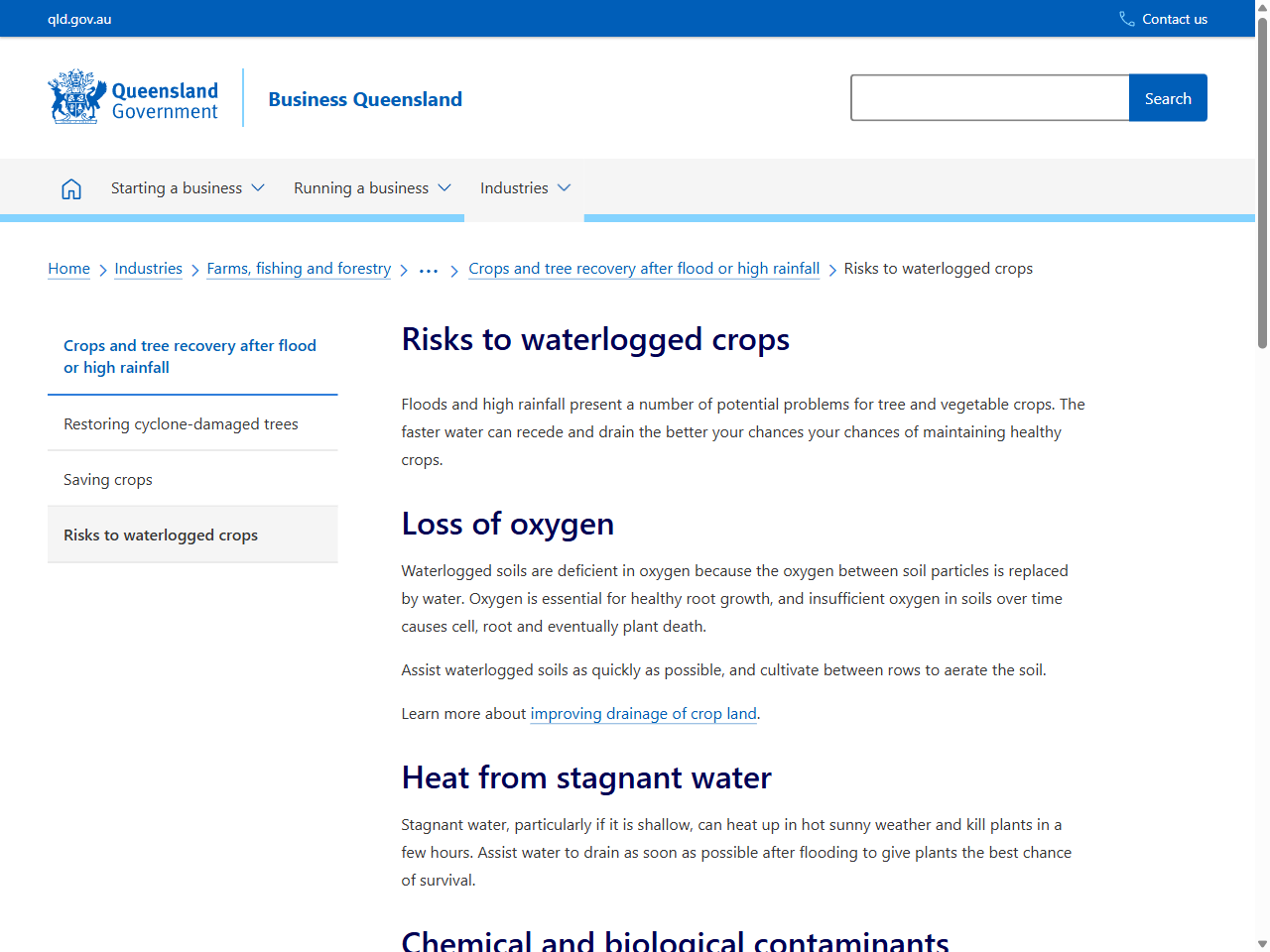 Preview of Risks to waterlogged crops - Business Queensland, accessed August 28, 2025