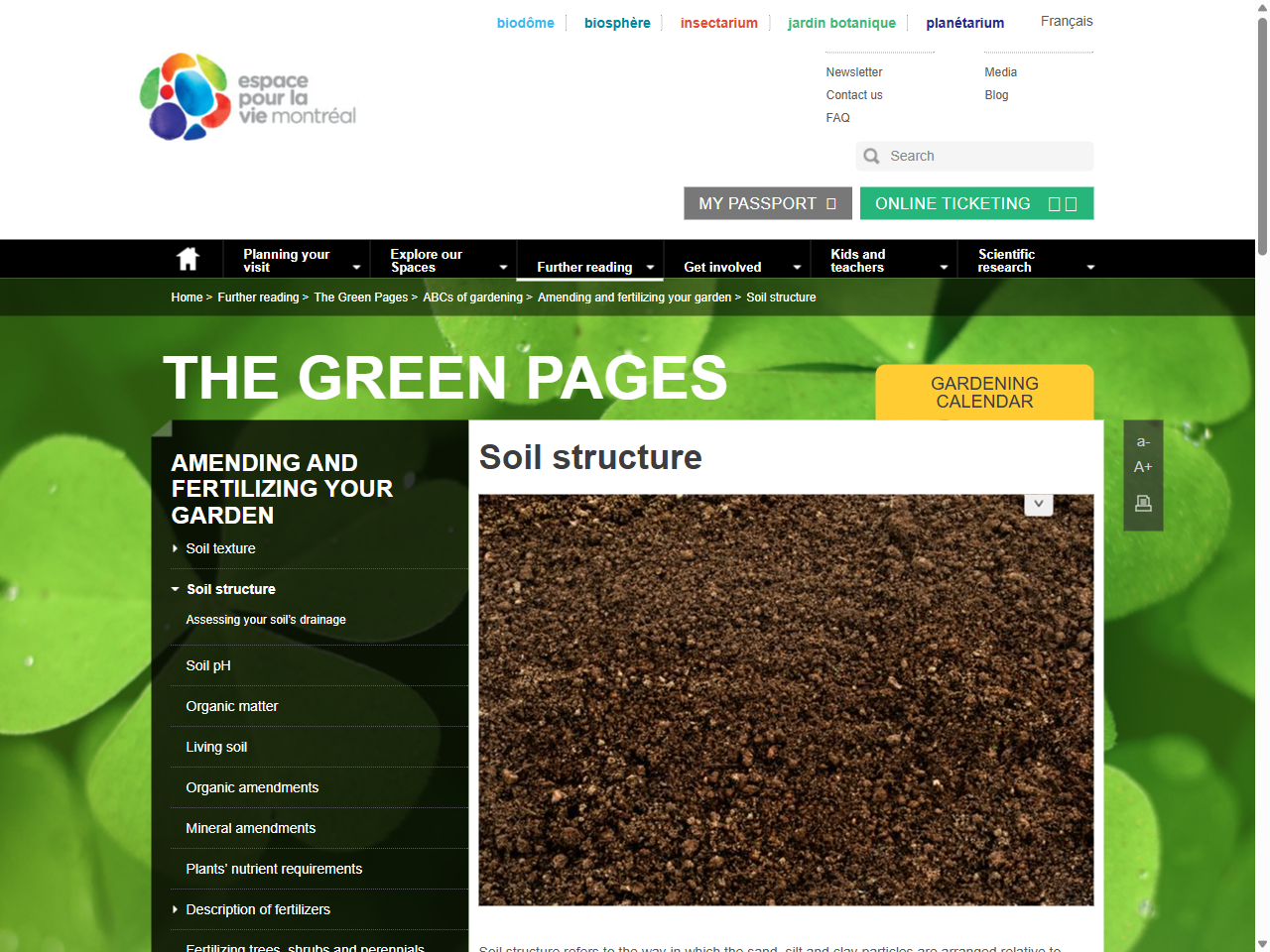 Preview of Soil structure | Space for life - Espace pour la vie, accessed August 4, 2025,